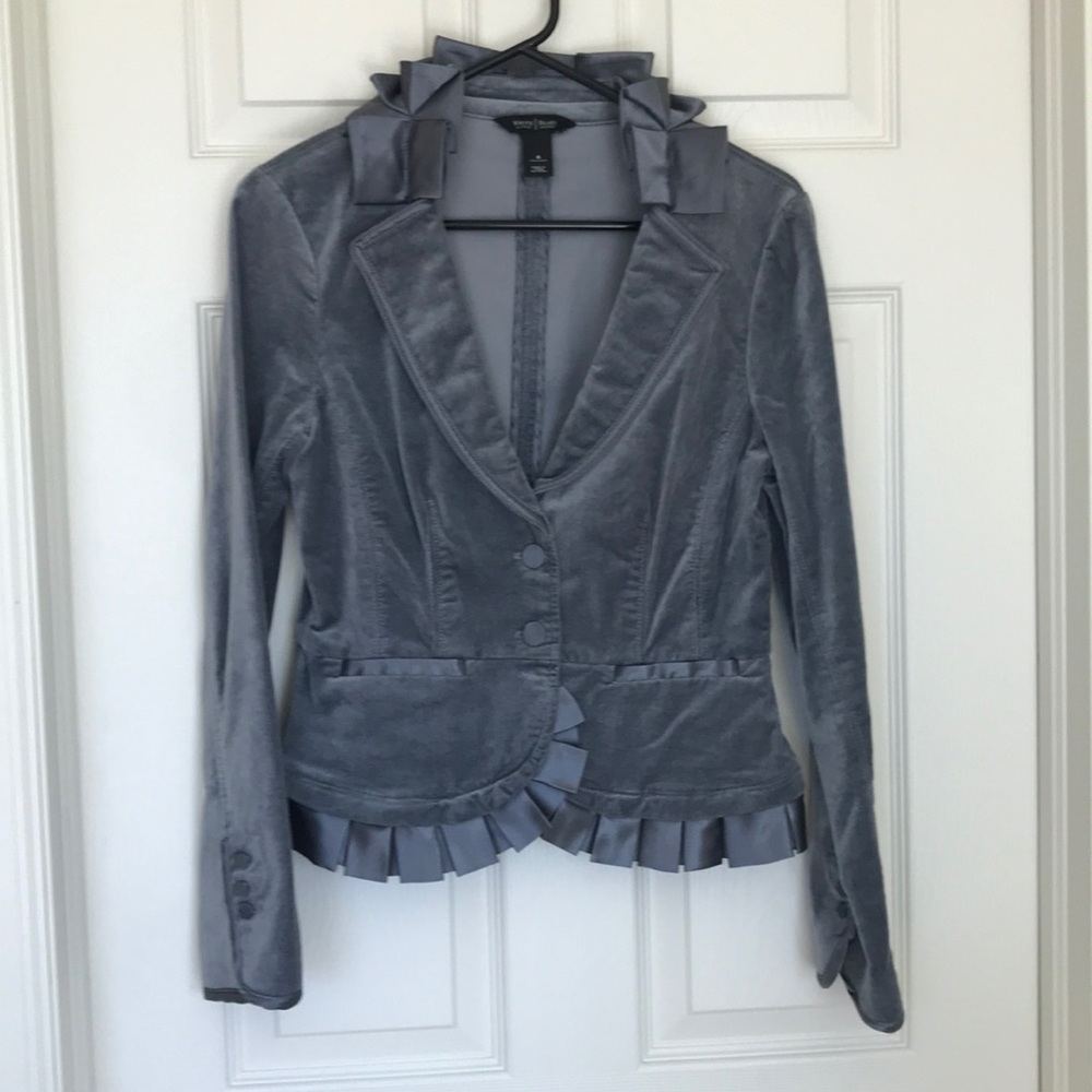 White House Black Market Velvet and Satin Blazer